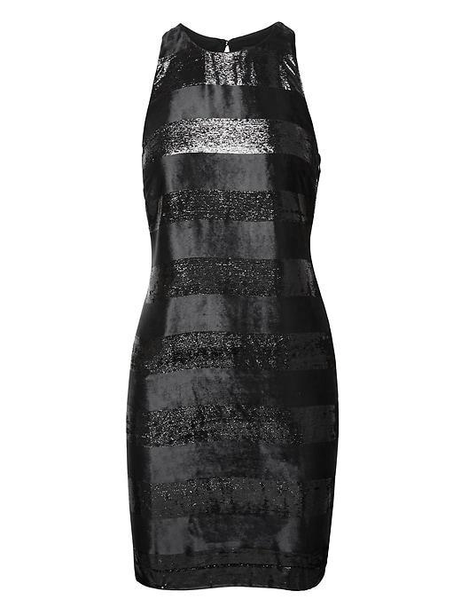 Banana Republic Womens Sparkle Stripe Shift Dress Wide Stripe Size 0