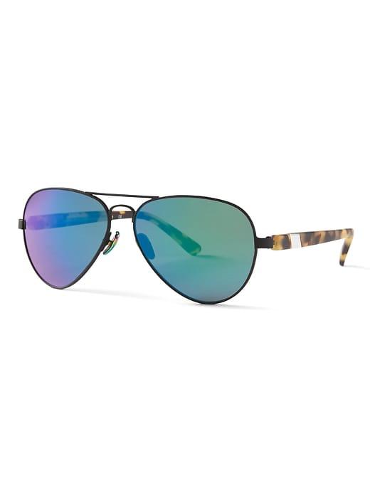 Banana Republic Womens Westward Leaning   Concorde Sunglasses Tortoise With Super Silver Inlay Size One Size