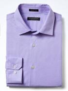 Banana Republic Mens Grant Fit Supima Cotton Dobby Shirt - Lilac Lotus
