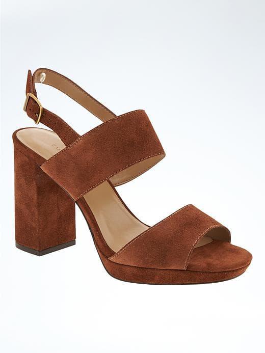 Banana Republic Block Heel Sandal - Whiskey