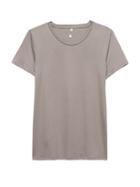 Banana Republic Womens Crew-neck T-shirt Natural Stone Supima Cotton Size S