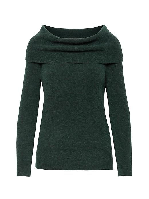 Banana Republic Womens Aire Off-the-shoulder Sweater Heather Forest Size Xs