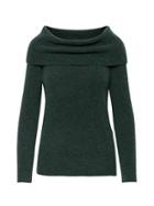 Banana Republic Womens Aire Off-the-shoulder Sweater Heather Forest Size Xs