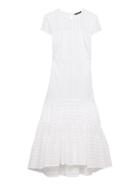 Banana Republic Womens Eyelet Midi Dress White Size 4