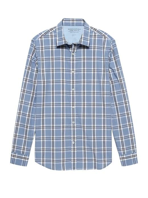 Banana Republic Grant Slim-fit Luxe Poplin Plaid Shirt