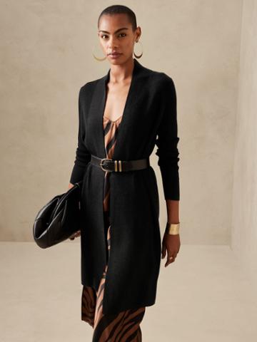 Vela Merino-blend Duster Cardigan