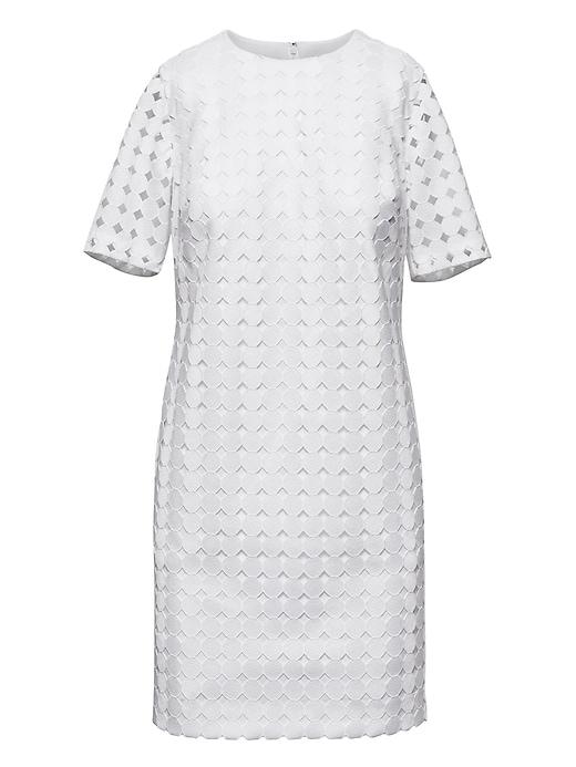 Banana Republic Womens Petite Lace Shift Dress White Size 2