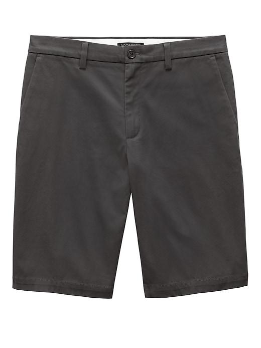 Banana Republic Mens 11 Stretch-cotton Emerson Straight Short Rock Gray Size 26w