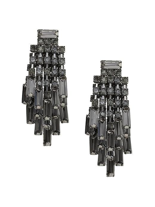 Banana Republic Womens Cupchain Fringe Earring Silver Size One Size