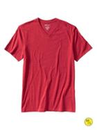 Banana Republic Factory Fitted V Neck Tee - Saucy Red
