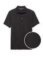 Banana Republic Mens Luxury-touch Dot Polo Shirt Black Size Xxl