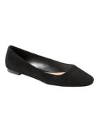 Banana Republic Womens Square-toe Flat Black Suede Size 8 1/2