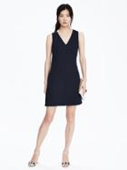 Banana Republic Womens Solid Vee Sheath Dress Size 0 - Preppy Navy