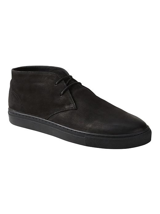 Banana Republic Mens Shearling Sneaker Chukka Black Size 8