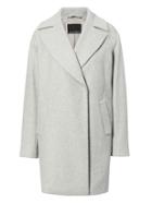 Banana Republic Womens Italian Melton Wool Blend Car Coat Heather Gray Size L