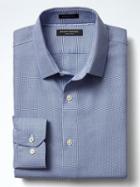 Banana Republic Mens Grant Fit Non Iron Textured Shirt - Antique Blue