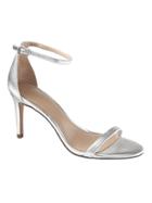 Banana Republic Womens Bare High Heel Sandal Silver Leather Size 8 1/2