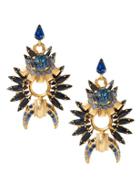 Banana Republic Elizabeth Cole Horn Statement Earrings - Blue