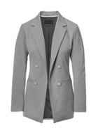 Banana Republic Womens Boyfriend-fit Luxe Brushed Twill Blazer Gray Size 12