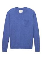 Banana Republic Mens Heritage Italian Stretch-linen Crew-neck Sweater Seascape Blue Size M