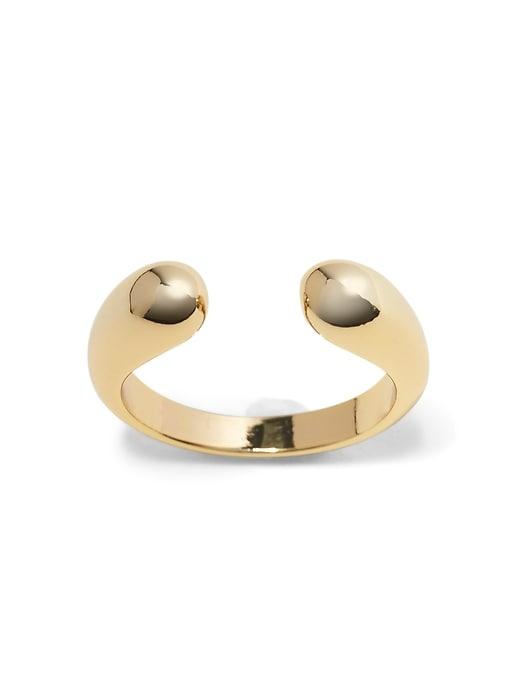 Banana Republic Womens Sleek Metal Ring Gold Size 5