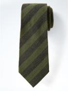 Banana Republic Mens Rugby Stripe Wool Nanotex Tie - District Green