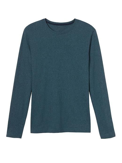 Banana Republic Mens Soft Wash Long Sleeve Tee - Dark Teal