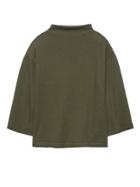 Banana Republic Womens Brushed Jersey Mock-neck Top Mistletoe Green Size Xs