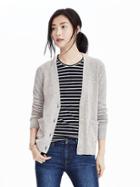 Banana Republic Womens Cardigan With Pockets Size L - Light Gray