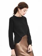 Banana Republic Womens Todd &amp; Duncan Cashmere Boatneck Pullover Size L - Black