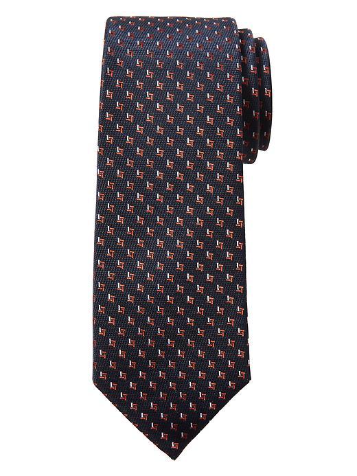 Banana Republic Mens Geo Print Tie Size One Size - Navy