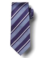 Banana Republic Mens Classic Stripe Silk Nanotex Tie - Orchid Purple