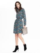 Banana Republic Womens Printed Shirtdress Size L - Santorini