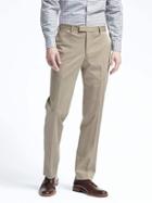 Banana Republic Mens Standard Fit Stretch Cotton Suit Trouser - Acorn