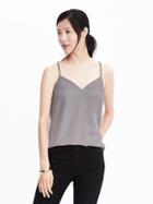 Banana Republic Satin Vee Neck Cami - Luxe Grey