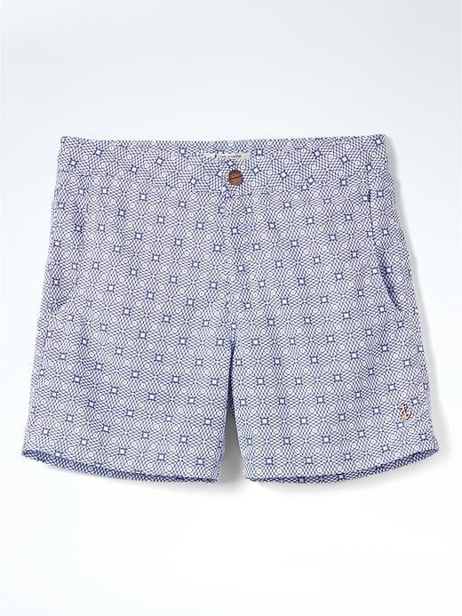 Banana Republic Mens Retro Marine Print Swim Short - Blue