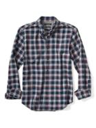 Banana Republic Mens Camden Fit Luxe Flannel Check Shirt - Modern Red