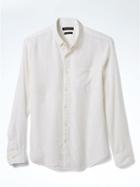 Banana Republic Mens Camden Fit White Linen Shirt - White