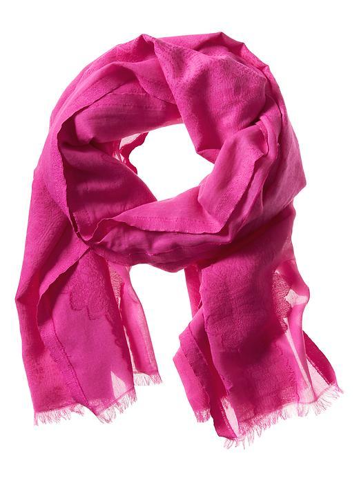 Banana Republic Jacquard Cotton Scarf Size One Size - Royal Fuchsia