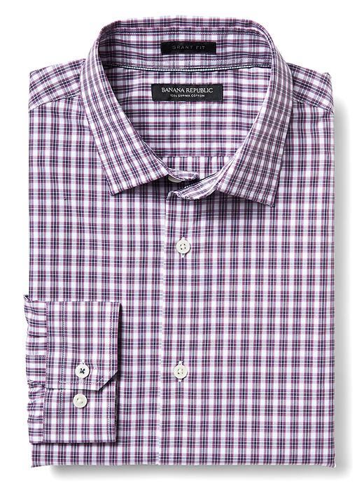 Banana Republic Mens Grant Fit Supima Cotton Shirt - Gooseberry