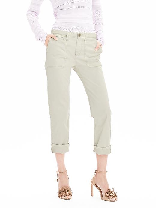 Banana Republic Womens Boyfriend Chino Crop Size 0 Short - New Stone