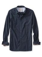 Banana Republic Heritage Graphic Check Oxford Size Xxl Tall - Preppy Navy