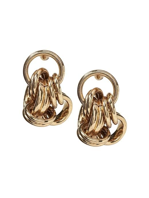 Banana Republic Womens Knot Chain Earring Gold Size One Size