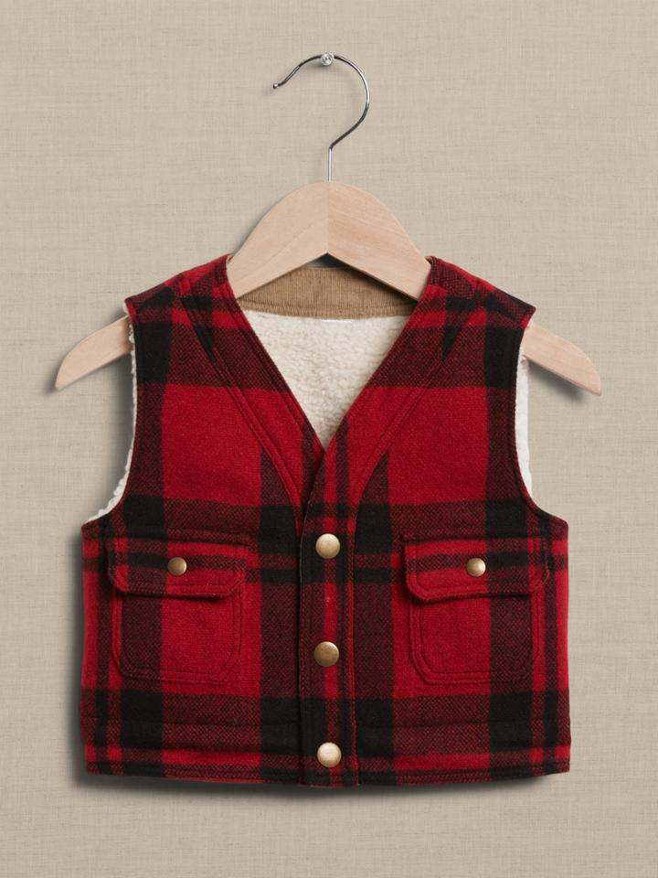 Baby Reversible Plaid Vest