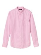 Banana Republic Mens Camden Standard-fit 100% Cotton Oxford Shirt Pink Mist Size L