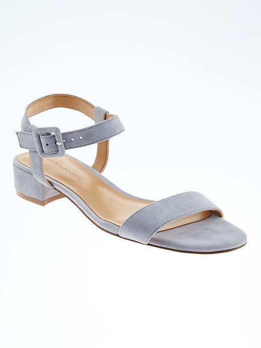 Banana Republic Low Heel Sandal - Pale Blue