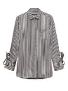 Banana Republic Womens Parker-fit Stripe Tie-cuff Boyfriend Tunic Multi Stripe Size S