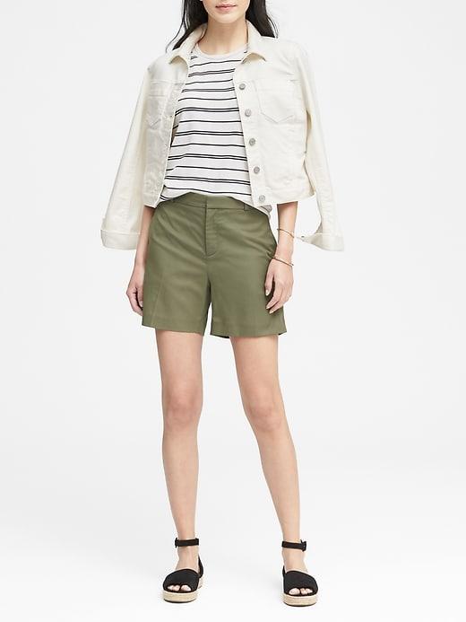 Banana Republic Womens Luxe Twill 5 Short Flight Jacket Size 2