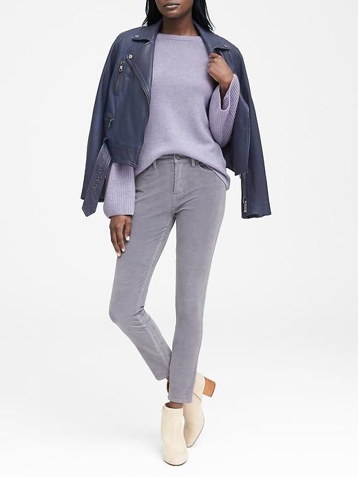 Banana Republic Womens Cashmere Flare-sleeve Sweater Lavender Cloud Size M