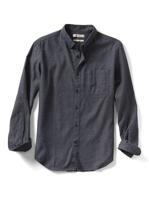 Banana Republic Mens Heritage Camden Fit Solid Shirt - Navy